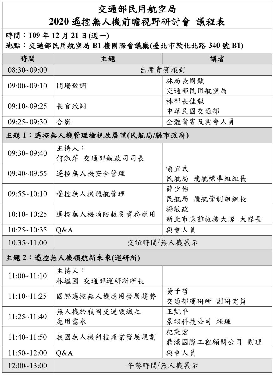 2020遙控無人機前瞻視野研討會議程1218_01